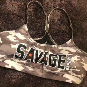 Savage barbell sports bra with padding